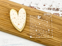 Hearts & Dots Pattern Cookie Embosser