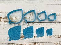 Dried Palm Leaf Cookie Cutter & Stamp Set of 8