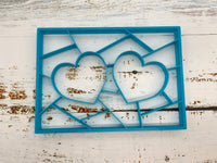 Large Double Hearts Puzzle Cookie Cutter