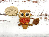 Owl Cookie Cutter & Stamp Set of 2