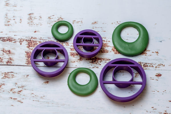 Circular Donut Polymer Clay Cutter Set of 4