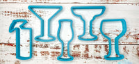 Cocktail Glasses Cookie Cutter Set of 5