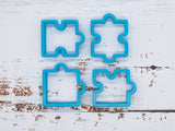 Jigsaw Puzzle Cookie Cutter Set of 4