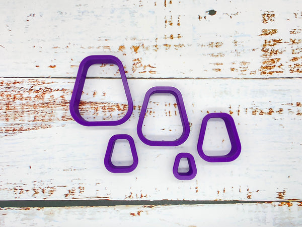 Curved Quadrilateral Polymer Clay Cutter Set of 5