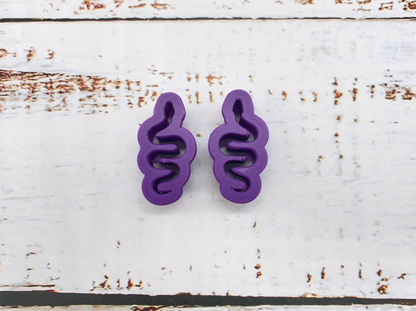 Small Snake Polymer Clay Cutter Set of 2