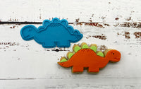 Dinosaur Cookie Cutter & Stamp Set of 2: Stegosaurus