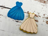 Wedding Dress Cookie Cutter No. 6 and Stamps Set of 5